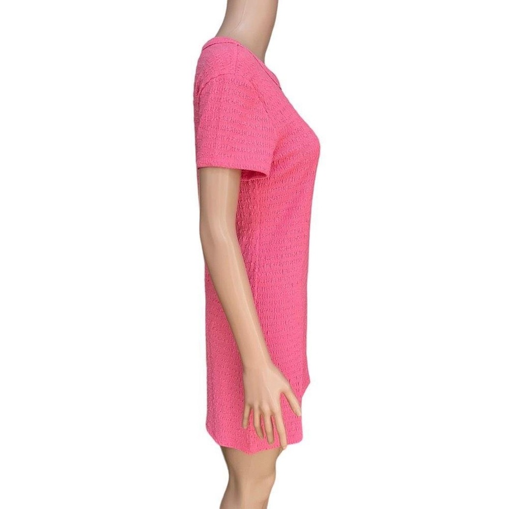 NWOT Elodie Barbie Pink Textured Bodycon dress - Picture 2 of 6